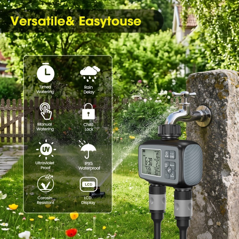 Smart Irrigation Timer with Du - đánh giá và giá Timer Dual Outlet